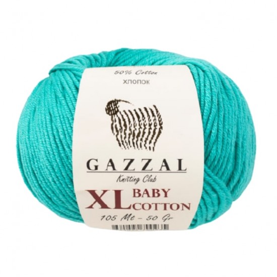 Gazzal Baby Cotton XL Turkuaz El Örgü İpi 3426